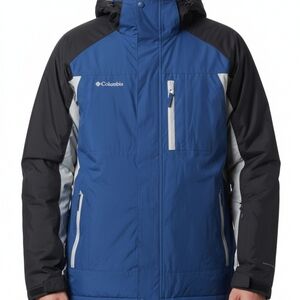 Columbia Men's Ski Warm Jacket Blue/Black/White Size L